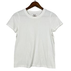 Madewell Basic Tee Undershirt Top White Casual Short Sleeve - XS